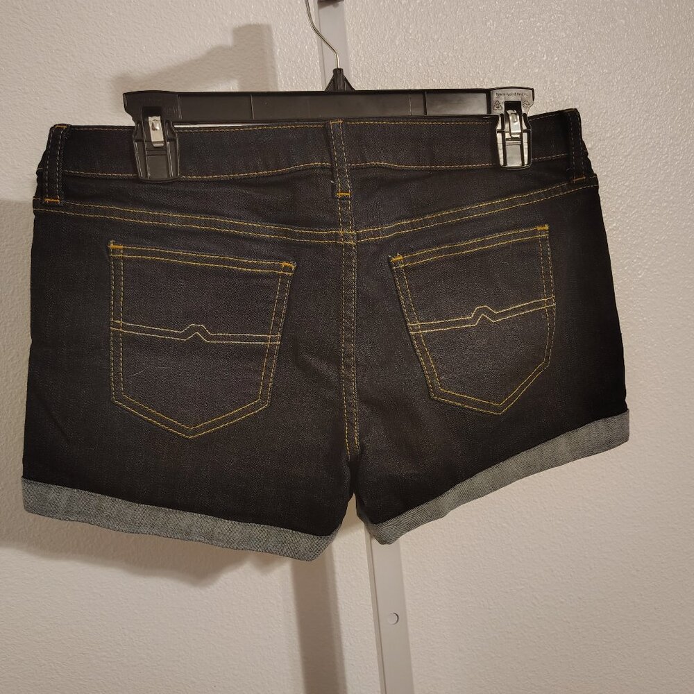 Arizona Jean Company Junior's Denim Jean Shorts Size 11 Cotton Spandex Cuffed